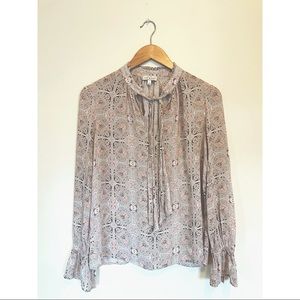Lucky Brand Paisley Print Boho Blouse